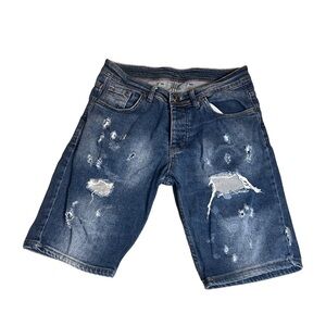 Men's Distressed Denim Jean Shorts